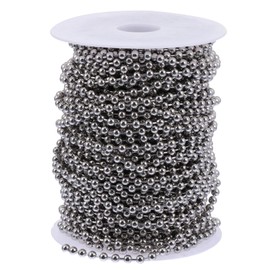 jojofuny 30m Beaded Pull Chain Roller Chain for Jewelry Making for Curtain Blinds Ceiling Lights and Fan Applications