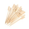 300Pcs Bamboo Paddle Picks, 3.5 Inch Sturdy Flat Skewers Food