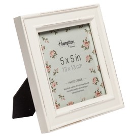 Hampton Frames PALOMA 5x5 (13x13cm) White Square Picture Photo Frame Glass PAL301955W
