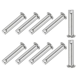 M METERXITY 10-Pack Single Hole Clevis Pins, M8 x 40mm 304 Stainless Steel Flat Head Clevis Pins for Mechanical Linkage/Fixed Parts/Ship Rigging, Link Hinge Pin Reusable