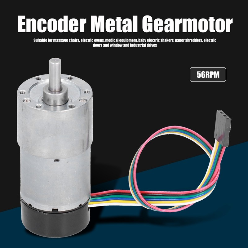 JGB37‑3530 DC12V Encoder Metal Gearmotor Speed Reduction High Torsion Encoder