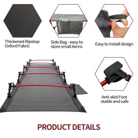 Sutekus Portable Camping Cot Sleeping Cot Ultralight Backpacking Cot Bed for