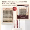 Pestañas Extensions Kit 144 Piezas H02 Curvatura D 8-18 Mm
