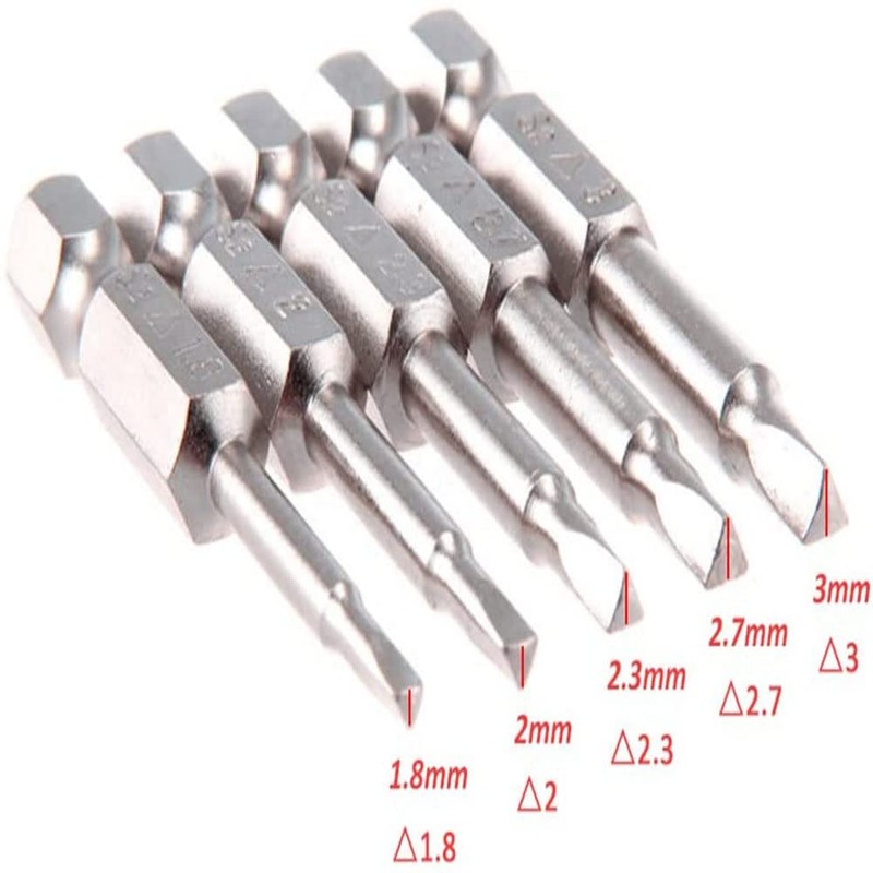 Fongmore 5 Pcs 50mm 1/4 Hex Shank Magnetic Triangle Head