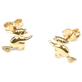Children's Stud Earrings Witch in Gold 333 8 Carat Yellow Gold Quality, Yellow Gold