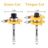 Newdeli Tongue and Groove Router Bit Set 1/4 Inch Shank