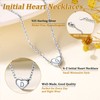 Suplight Womens Necklaces 925 Sterling Silver Heart Letter Initial Necklaces
