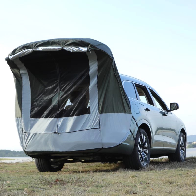 HREFEU SUV Tailgate Tent with Awning, Tailgate Shade Awning Tent