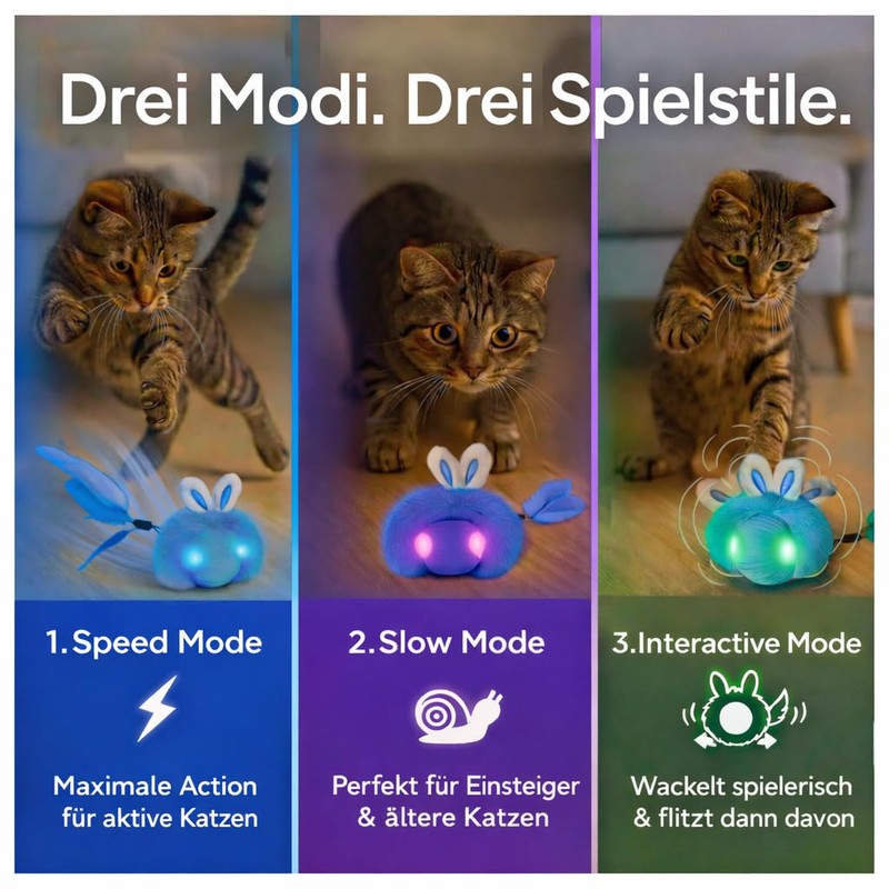 Tierhood Cat Toy Self Activity - Interactive Cat Toy Electric