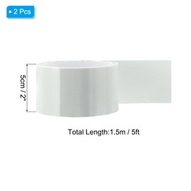 PATIKIL Waterproof Patch Seal Tape 2 in x 5 Ft, 2 Pack PVC Leak Proof Repair Tape Instant Sealing for HVAC Ducts, Roof Crack, Hoses Pipes, Awning, White