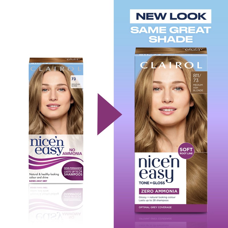 Clairol Nice'n Easy Tone+Gloss Semi Permanent Hair Dye - 811/73
