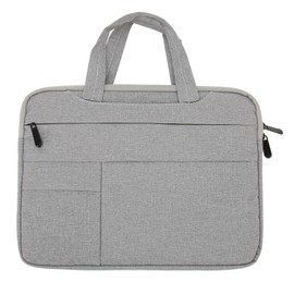 Laptop Case Waterproof Oxford Cloth Double Zipper Portable Laptop Protective Sleeve Light Gray Light Gray 13 Inch