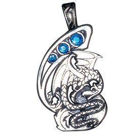 Dragon for Wealth and Knowledge - Fire and Ice Pendants Collection - A Lead-Free Pewter Necklace Range with Crystals - Gift Boxed