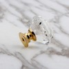 MDPLY 5 Pack Crystal Glass Cabinet Knobs - 30mm Clear
