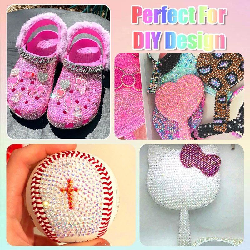 18000Pcs Resin Jelly Bedazzled Kits 24 Colors 4MM Rhinestone Diamond