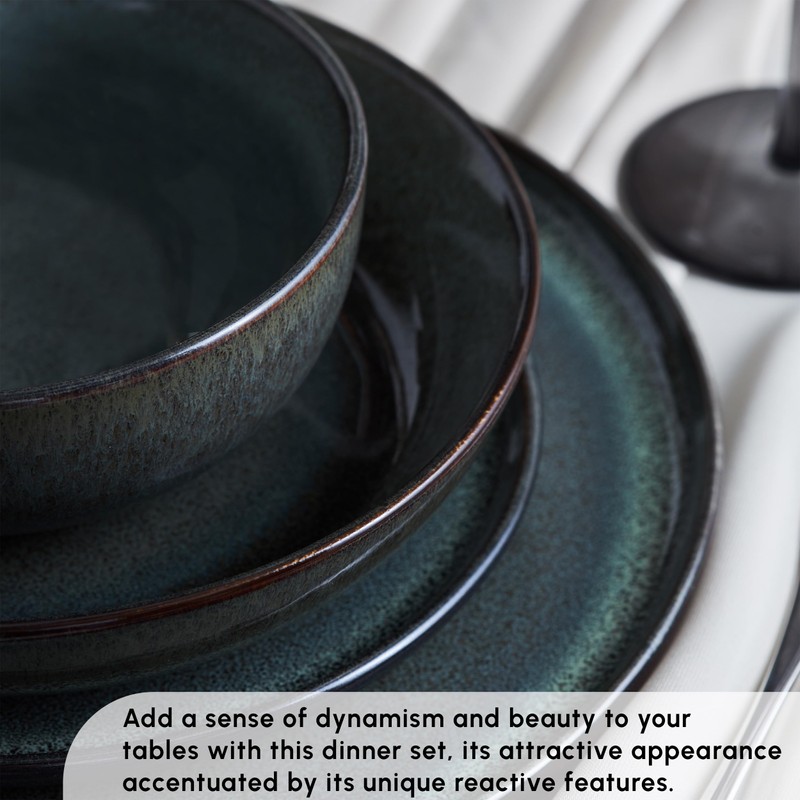 Karaca Fein 24 Piece Reactive Glaze Dinner Set for 6