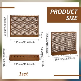 FINGERINSPIRE Wood Wall-Mounted Jewelry Hanging Racks Saddle Brown Wall Mounted Jewelry Holder with Hanger Hooks Wooden Wall Hanging Jewelry Organizer for Earrings Bracelets Necklaces Organizer Holder