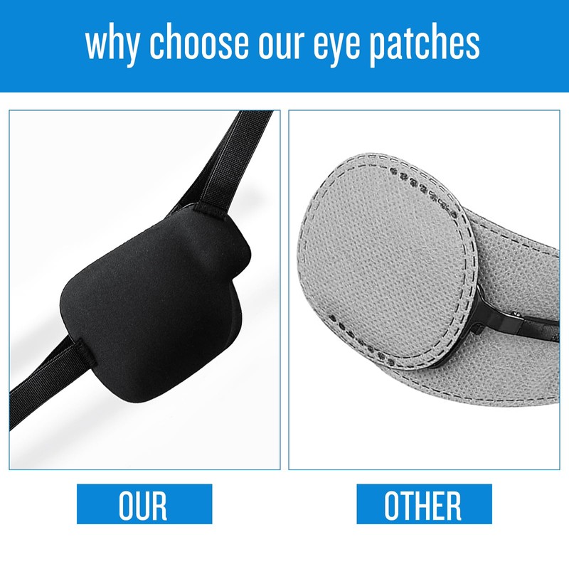 4 pcs Adjustable 3D Eye Patch for Adults -2 Left