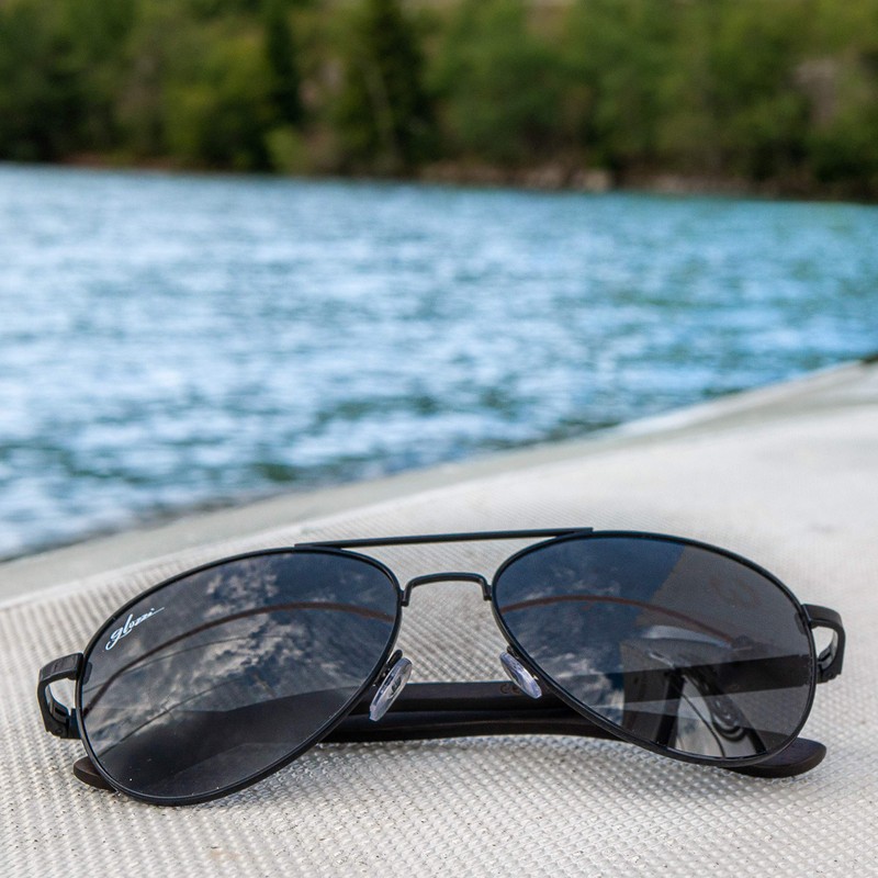 glozzi Wooden Pilot Glasses Sunglasses for Men and Women Polarised