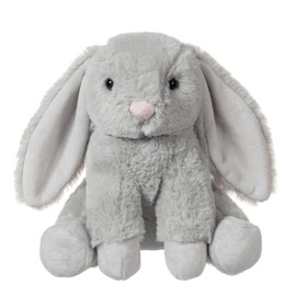 Apricot Lamb Toys Plush Grey Bunny Stuffed Animal with Fluffy Soft Ears (Grey Bunny, 8 Inches)