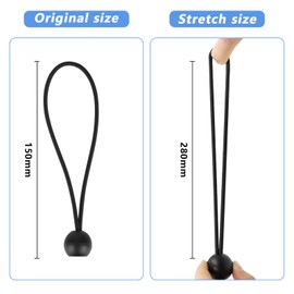 20Pcs Bungee Cords with Balls，15cm/6inch Bungee Balls，Durable Portable Small Bungee Cords for Pavilions, Household Items, Camping Tarpaulin Holder, Awning，Flag Poles