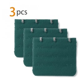 Allegra K 3 Hook 3 Row Underwear Bra Strap Extension Buckle Hooks for Women 3 pcs Peacock Color