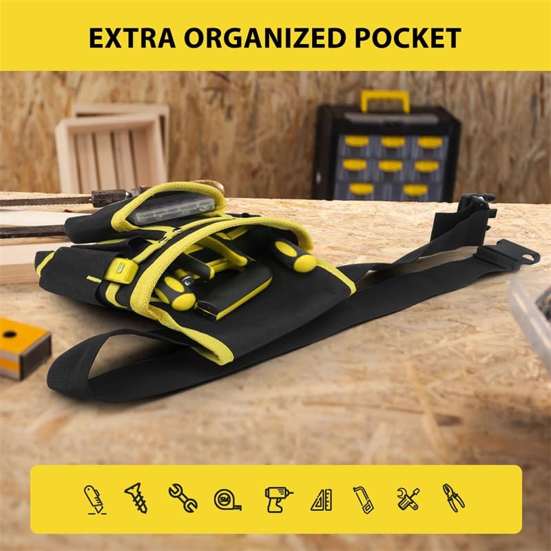 Magnetic Tool Belts for Men, 26-Pockets Oxford Fabric Tool Belt