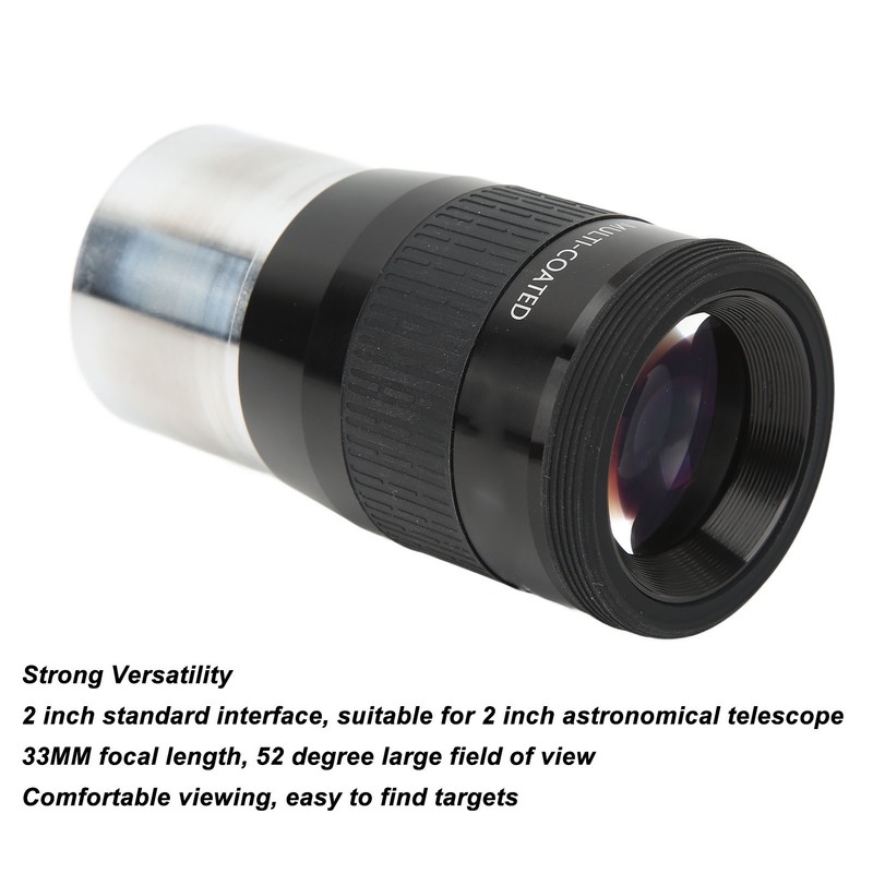2 Inch 33mm Telescope Eyepiece 52 Degree HD Large Field