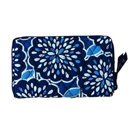 Vera Bradley Zip-Around Wallet (Petal Splash with Navy Interior)