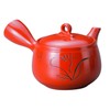 Yamakiikai F1022 Red Orchid Carved Teapot