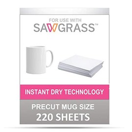 SUBLIMAX sublimation paper 4x9.5 inch (220 sheets) Best paper for white ceramic sublimation MUGS blanks and sublimation TUMBLER blanks - CERTIFIED BY SAWGRASS - INSTANT DRY - NO SMUDGING