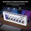 Mini Audio Mixer,Stereo Line Mixer for Sub-Mixing,Ultra Low-Noise,4-Channel,Microphone Independent Control,