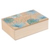 URBNLIVING Teebox mit 6 Fächern, Blatt-Design, bemalt