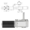 DC Geared Motor Small 18W Large Torsion Reversible Turbine Worm