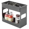 mDesign Spice Rack for Kitchen Cupboard - Extendable Kitchen Rack