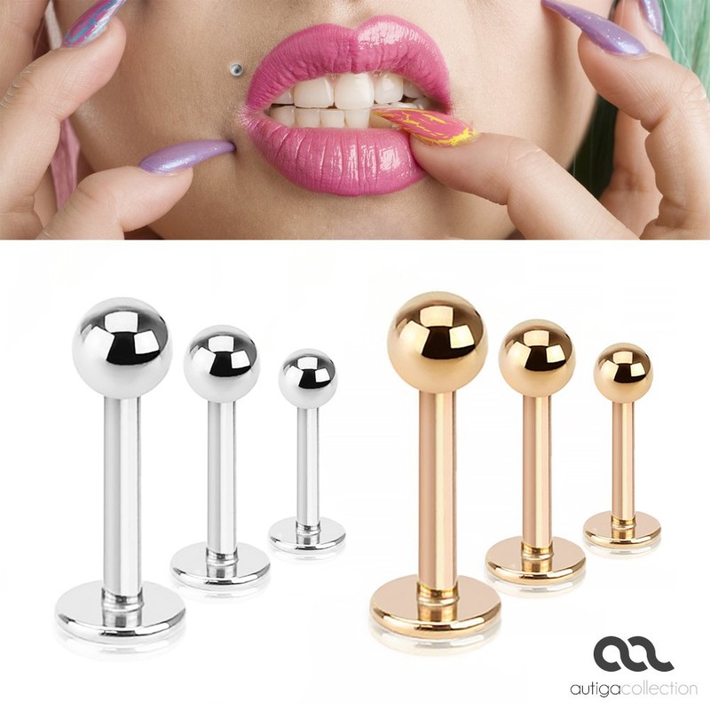 Autiga Labret Piercing Lip Piercing Monroe Madonna Medusa Stud Ball,