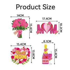 12pcs Mothers Day Decorations Hanging Swirls, Best Mum Swirl Streamers Pink Red Hanging Foil Swirls Thank You Mum Hanging Ornaments I Love Mum Happy Mothers Day Party Decorations Supplies