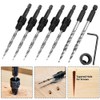Nvanvmm 5Pcs Wood Countersink Drill Bit Set with 2Pcs Counter