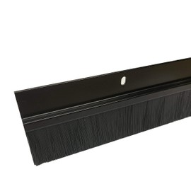 Black Aluminum with Long Brush Sweep for Gaps up to 2" (3 FT (36") Long)