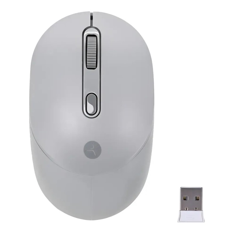 Mouse Techzone Inalámbrico Click Silencioso 1600 Dpi Gris Gris