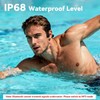 Opinta Swimming Headphones, IPX8 Waterproof Bone Conduction Headphone Wireless Underwater