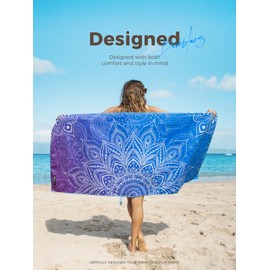 Diveblues Microfiber Beach Towel Fast Drying, Extra Large 71" x 32" Sand Free Beach Towel Super Lightweight Towels for Swimming Pool, Camping, Picnic, Yoga Gym Sports