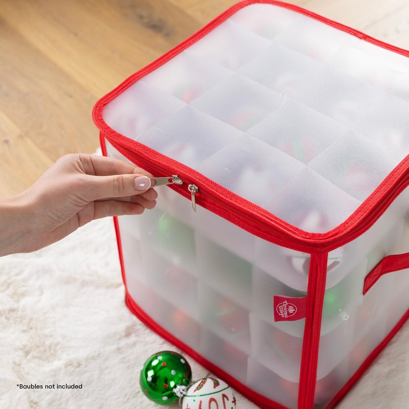 Christmas Village Bauble and Decoration Storage Cube with Padded Dividers