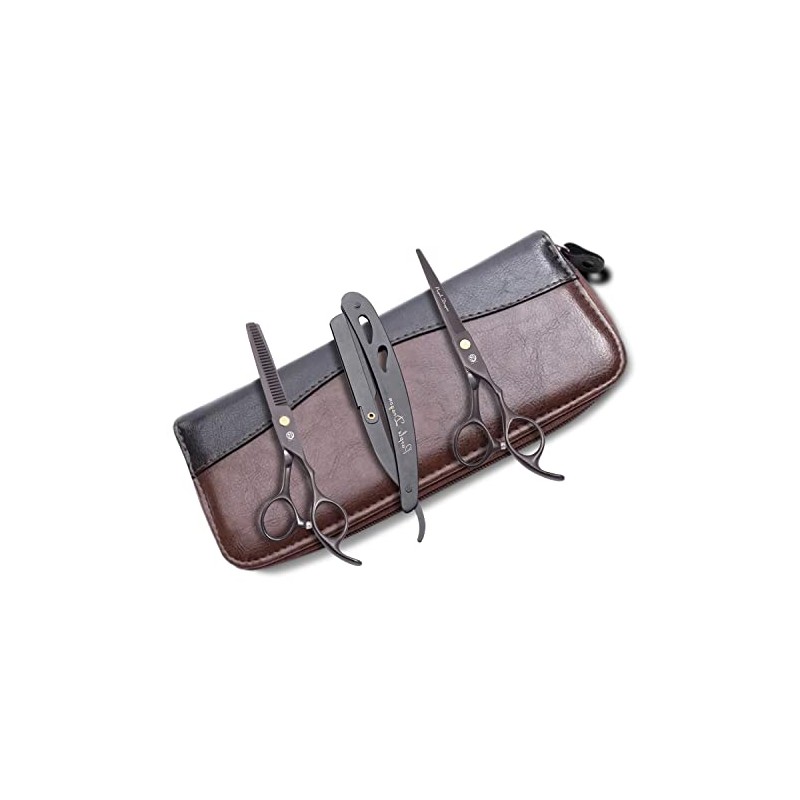 Kit Tijeras Profesionales Estilista Barbero Peluquero Purple Dragon 5.5 pulgadas