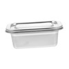 HOMSFOU Ice Cream Box, Stainless Steel Food Storage Container, 1.38L,