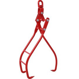 Heemab 36in Log Grapple with 3 Claw Design for Timber Lifting, Compatible with Truck, ATV, Tractor, and Skidder, Red