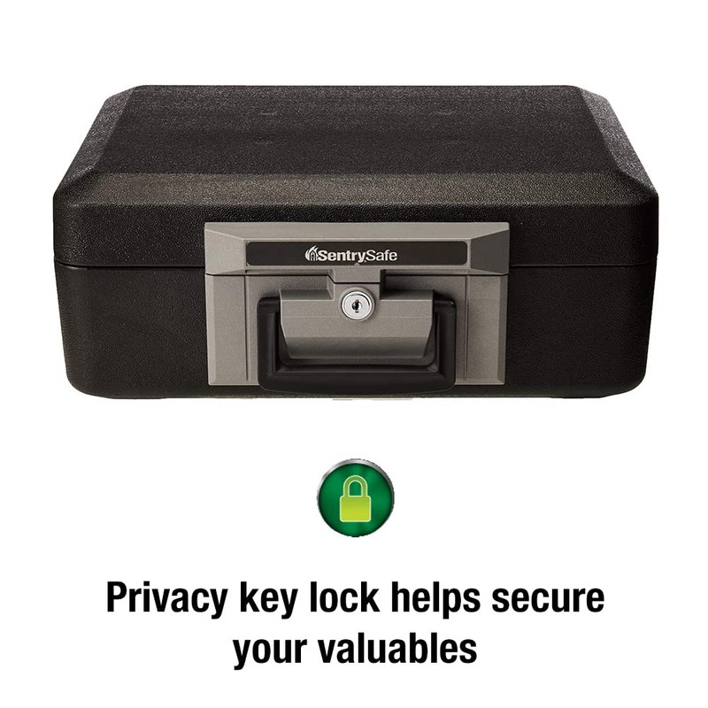 SentrySafe Fireproof Safe Box with Key Lock, Chest Safe with