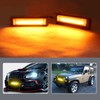 YnGia 2PCS COB LED Grille Light Daytime Running Light, Amber