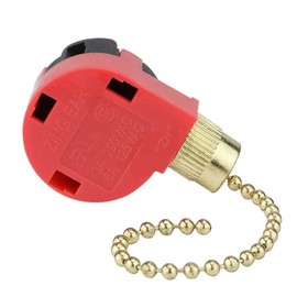 Ceiling Fan Switch 268S1 3 Speed 4 Wire Pull Chain Cord Switch Control Replacement for Ceiling Fans, Wall Lamps, Cabinet Light,1 Pack Brass