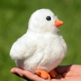 TAMMYFLYFLY Yellow Chick Stuffed Animal Chicken White 5 inches, 12cm, Plush Toy, Duck Soft Toy (White Chick)